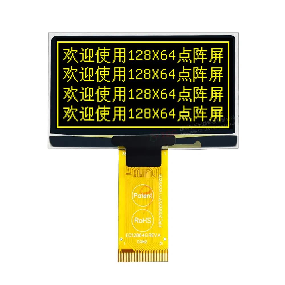 OLED-дисплей 2.42 дюйма 128x64, 31 пин, интерфейсы Parallel/SPI/I2C