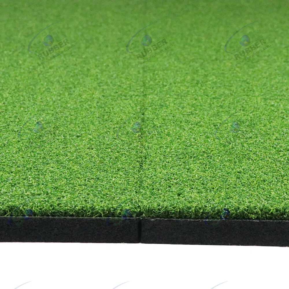 Sol Rubber Artificial Grass Fitness Floor Rubber Tile Mat Flooring for Gym