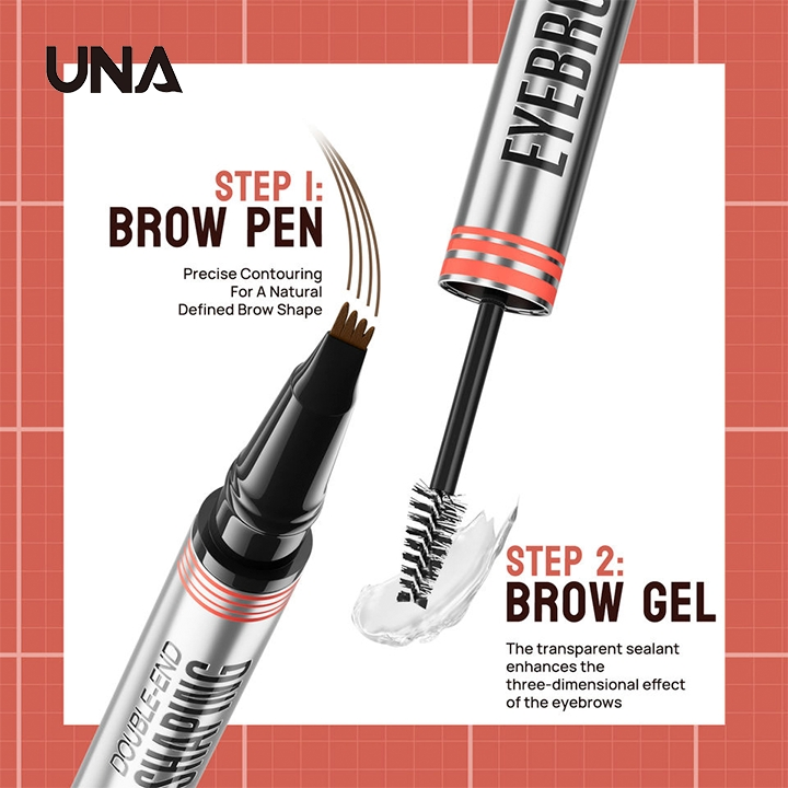 Microblading Eyebrow Enhancer Contour Fill Tinted Eyebrow Pencil Gel Tinted Waterproof Eyebrow Brush