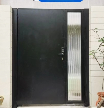 Metal Window Aluminum Alloy Single-Door Entrance Door for Villas
