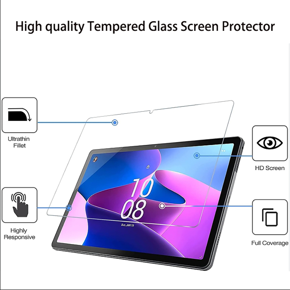 Anti-Fingerprint 9h Hardness Tempered Glass Screen Protector for Lenovo Tab M10 5g 10.6 Inch