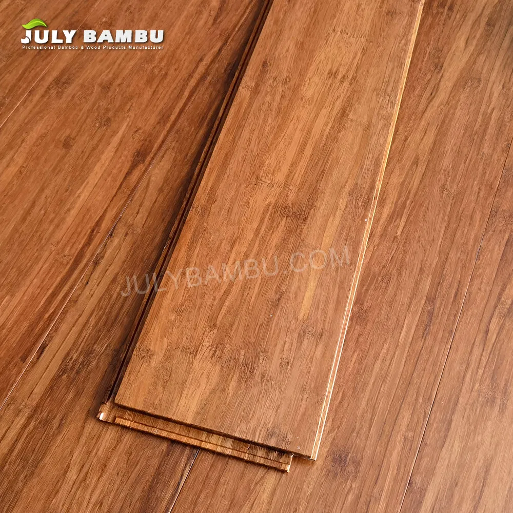 Durable Click Lock 100% Solid Bamboo Floors Tiger Stripe Strand Woven Bamboo Flooring
