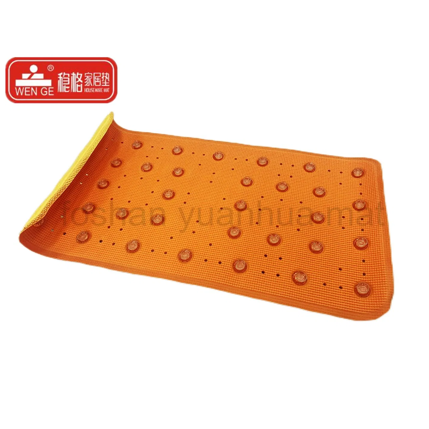 Hot Selling PVC Double Color Bath Tub Mat with Strong Suction Cups