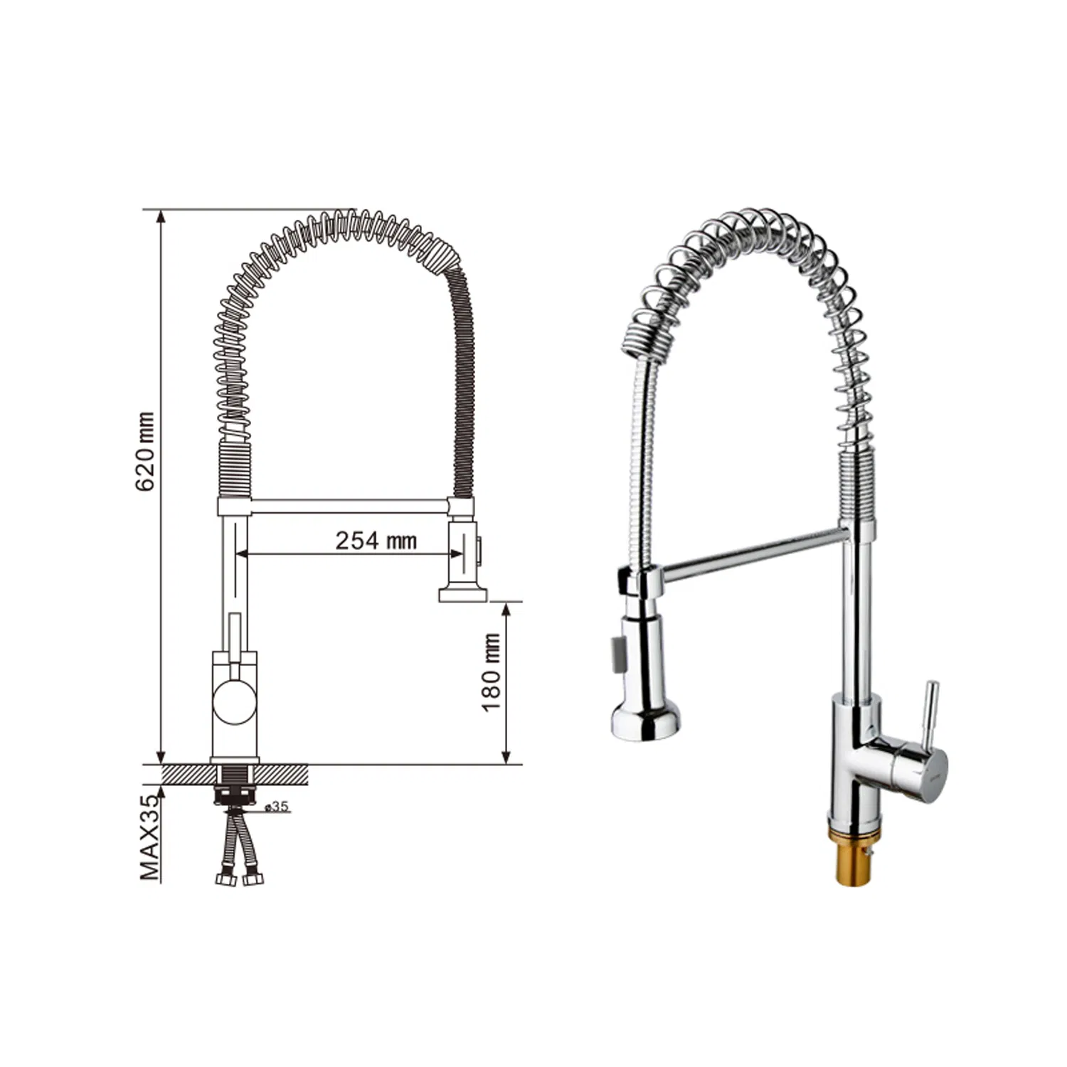 High Quality Spring Kitchen Faucet Mixer (KF-2002)