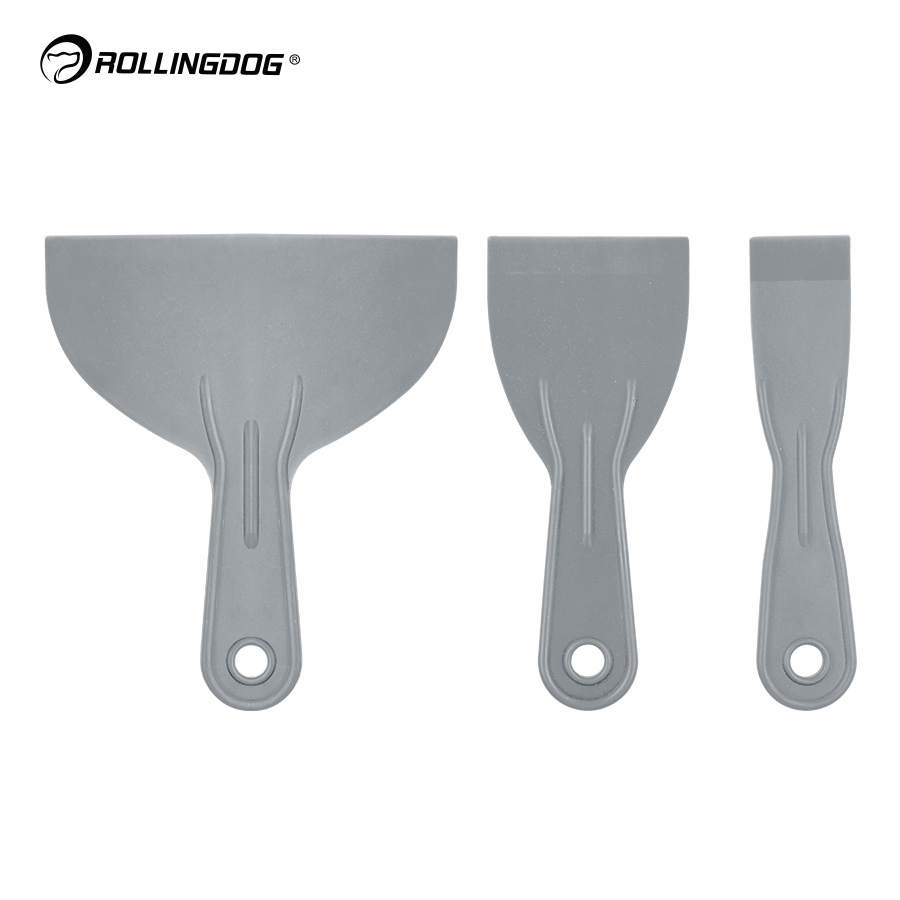 Rollingdog-Standard 50310g 3PC Plastic Putty Knife Set Scrap Paint and Spread Putty and Plaster.