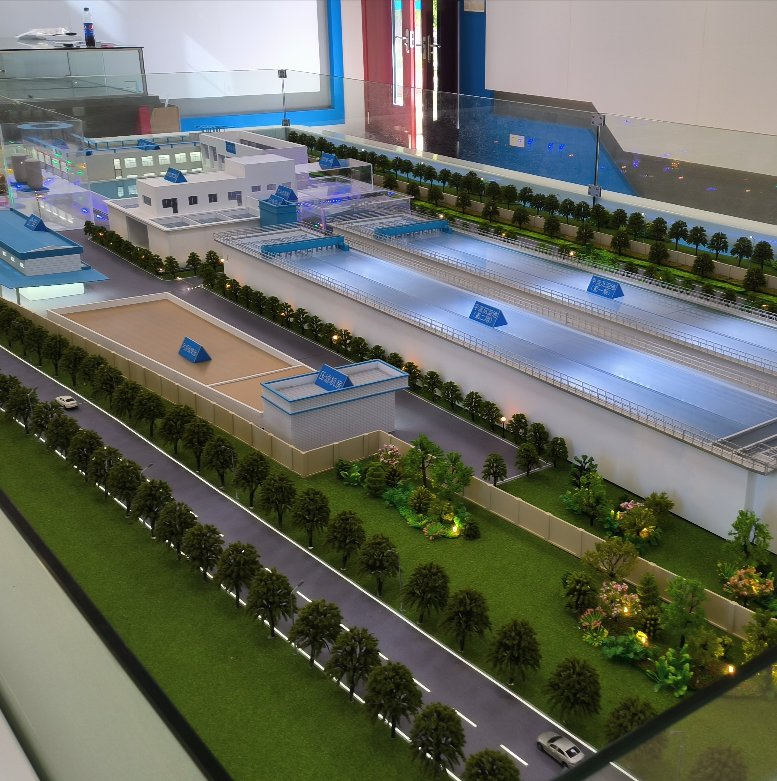3D Green Industrial Park Water Process Architecture Model
