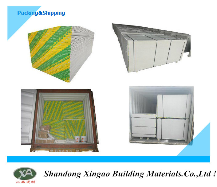 Sale Indoor Partition 12mm Paper Faced Standard Size Gypsum Drywall Board