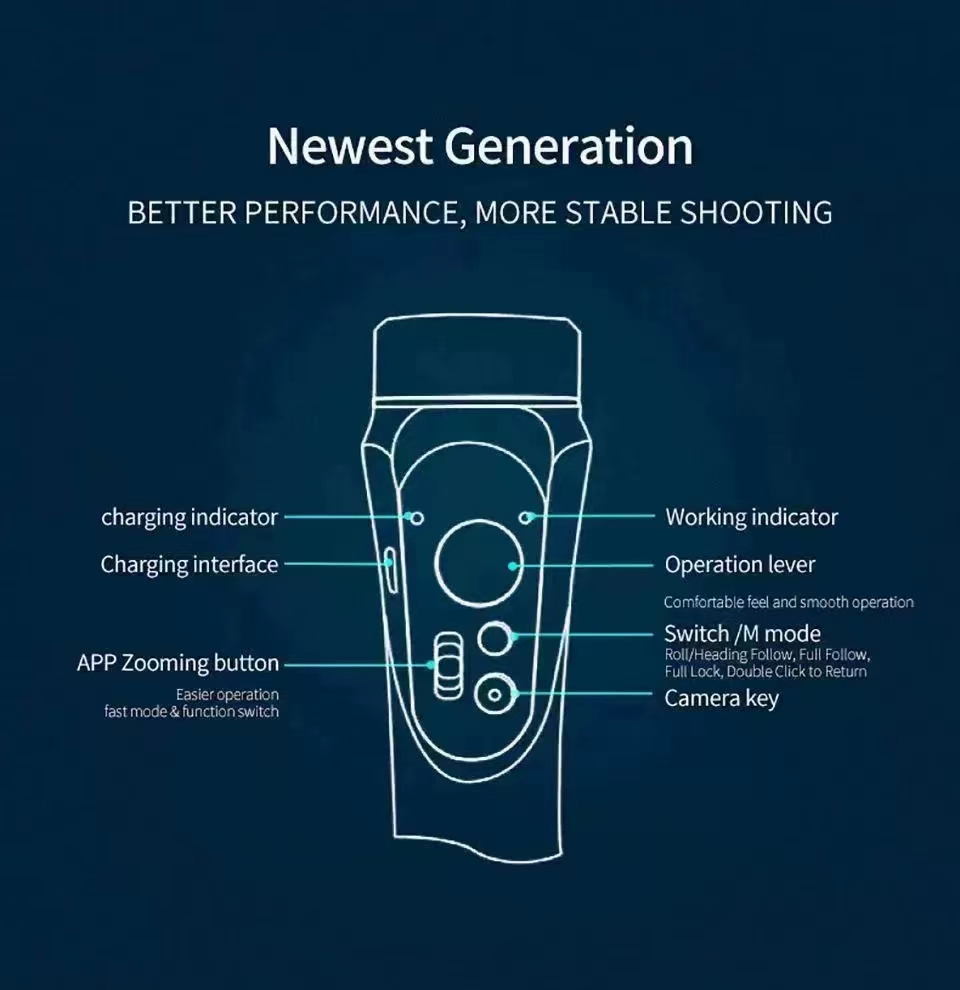 Стабилизатор для смартфона F6 с 3 осями