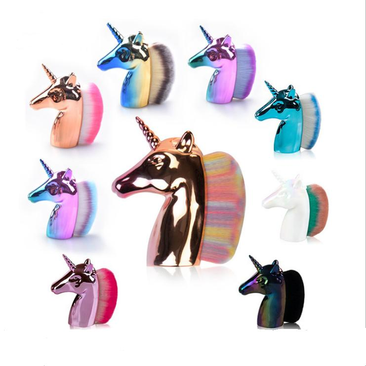 New Unicorns Colors Cosmetic Nail Dusting Cleaning Brush