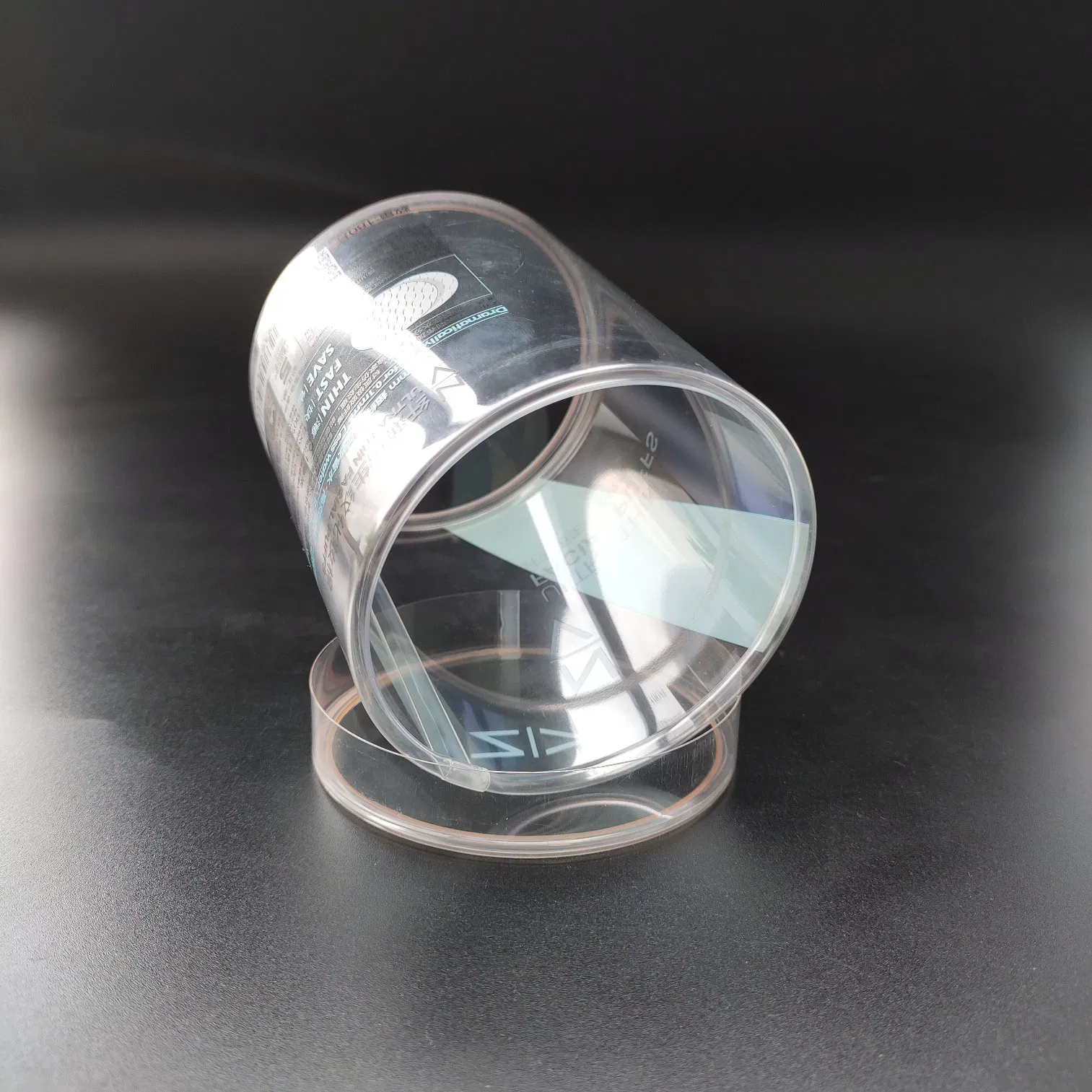 Cylinder Packaging Box Customizing Plastic Round Tube for  Facial Puffs