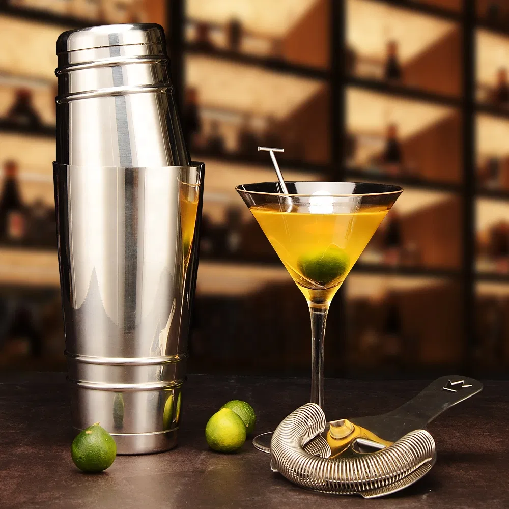 Шейкер для коктейлей из нержавеющей стали, 700 мл