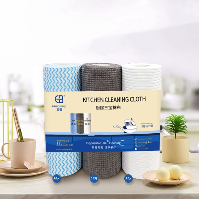 Disposable Cleaning Cloth Household Non Woven Roll Wipes Reusable Kitchen Cleaning Towel