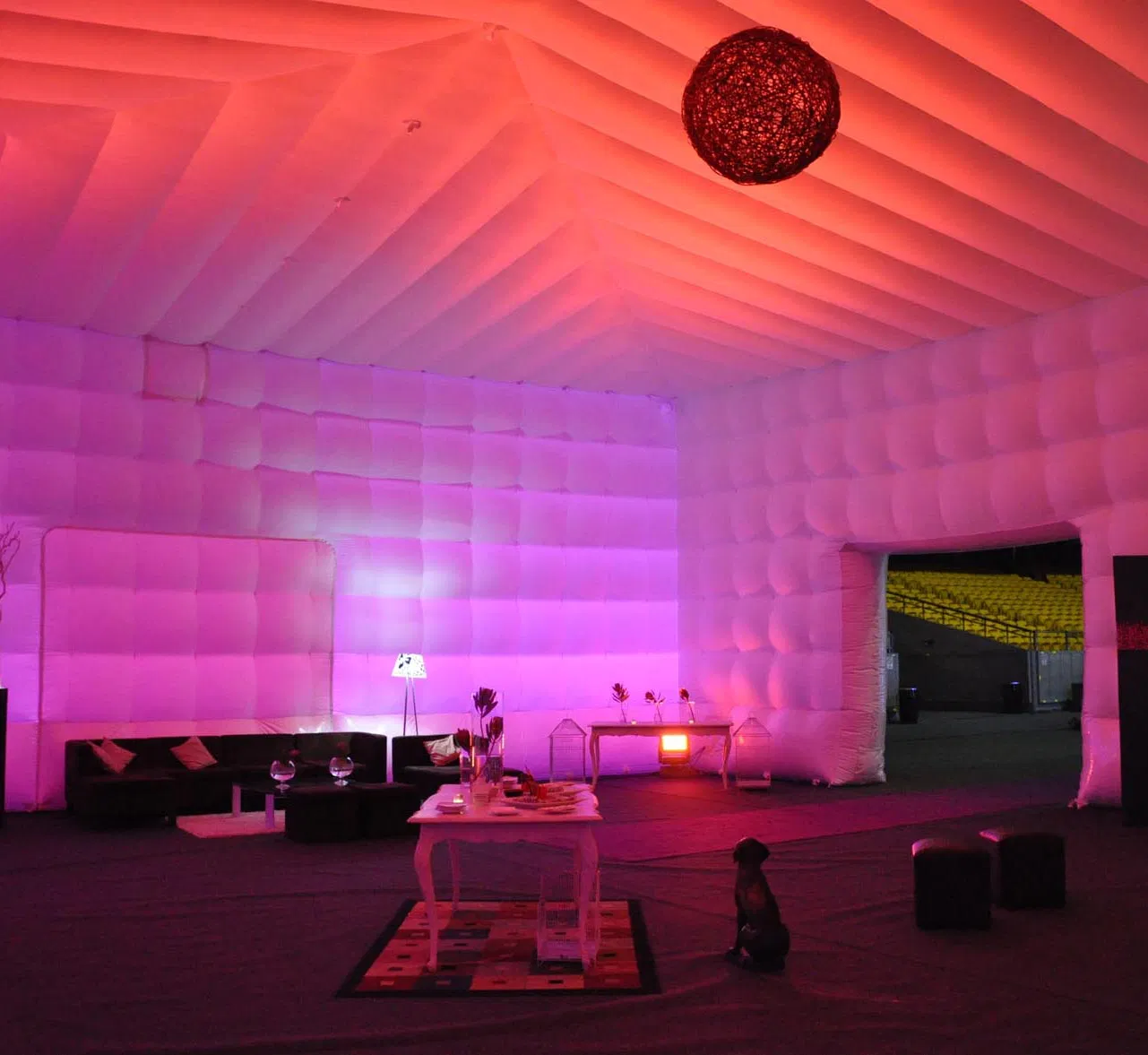 22.9FT Portable Outdoor Party Cube Tent House LED Night Club Tent Inflatable Nightclub Tent for Sale