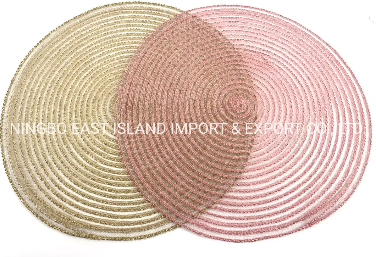High Quality 2021 New Round Braid Glitter Placemat China Manufacturer