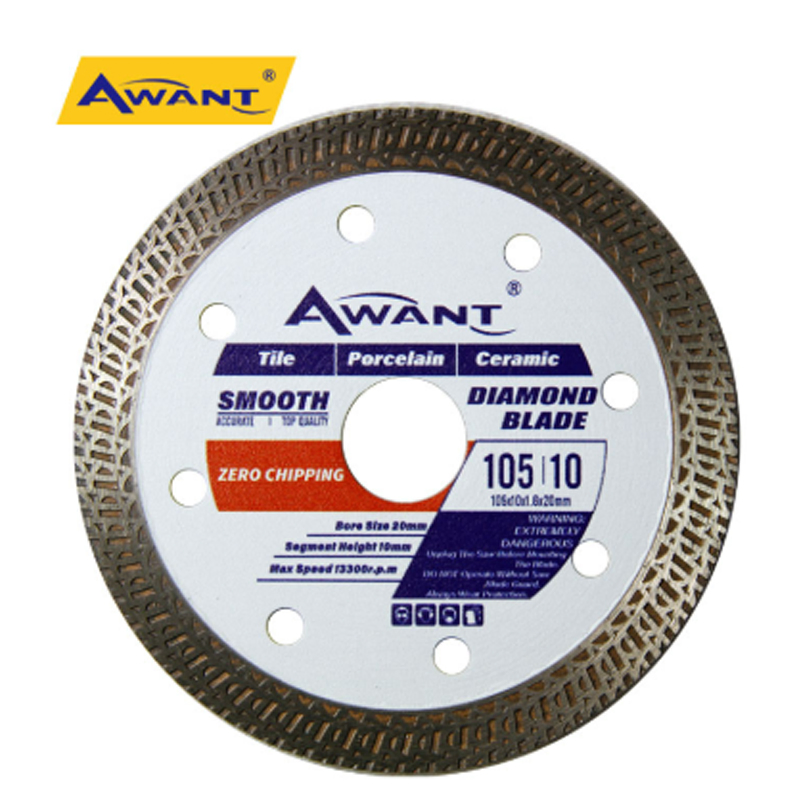 Hot Pressed K Turbo 105mm Diamond Saw Blade for Tile, Porcelain, Ceramic