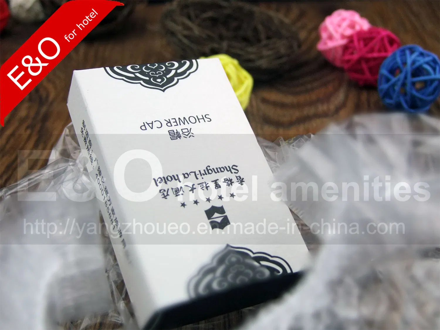 Hotel Amenities Disposable Bath Cap in Boardcard Box with Logo