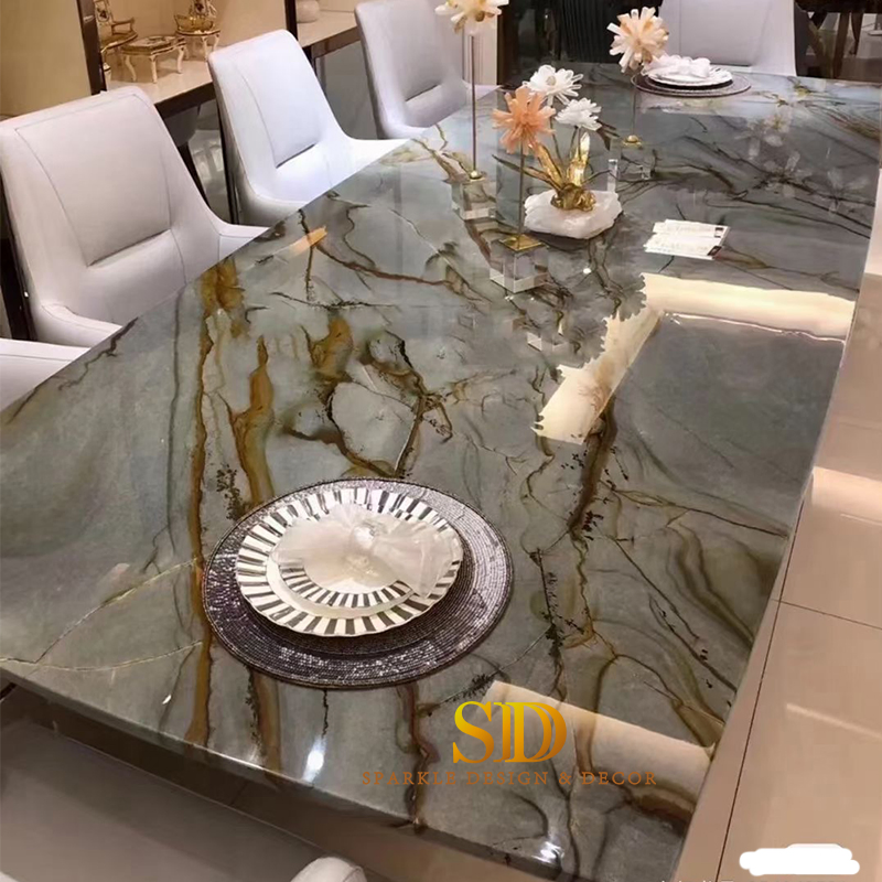 Manufacture Custom Made Rome Impression Marble Tabletop