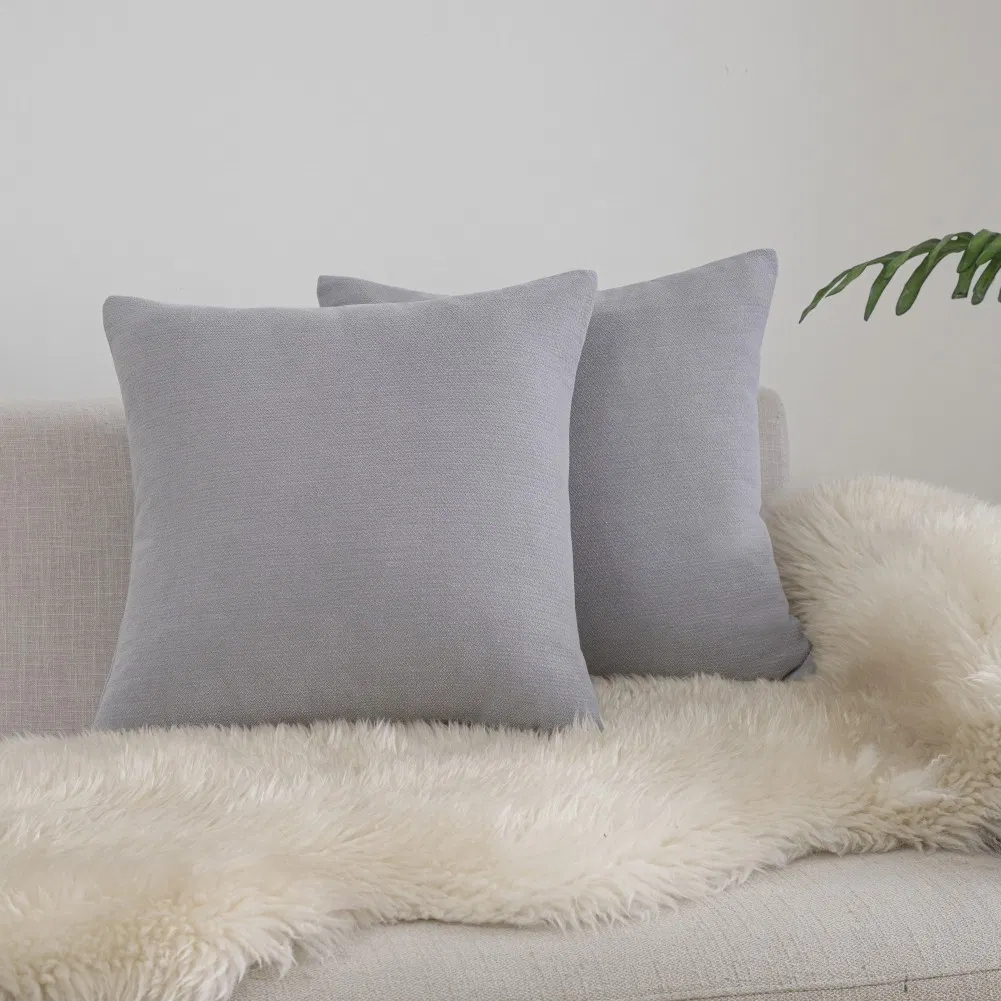 Couch Throw Pillow Covers 18X18 Inch Decorative Pillow Covers Soft Chenille Solid Dyed Spring Pillowcase for Sofa Bed Living Room