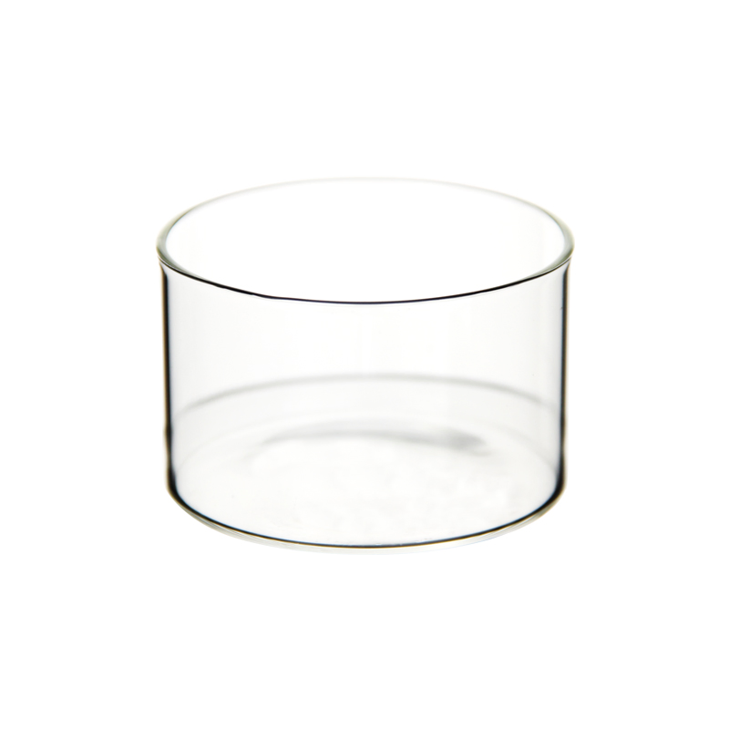 Glass Dessert Bowl Glass Jar for Ice Cream Cylinder Candle Holder