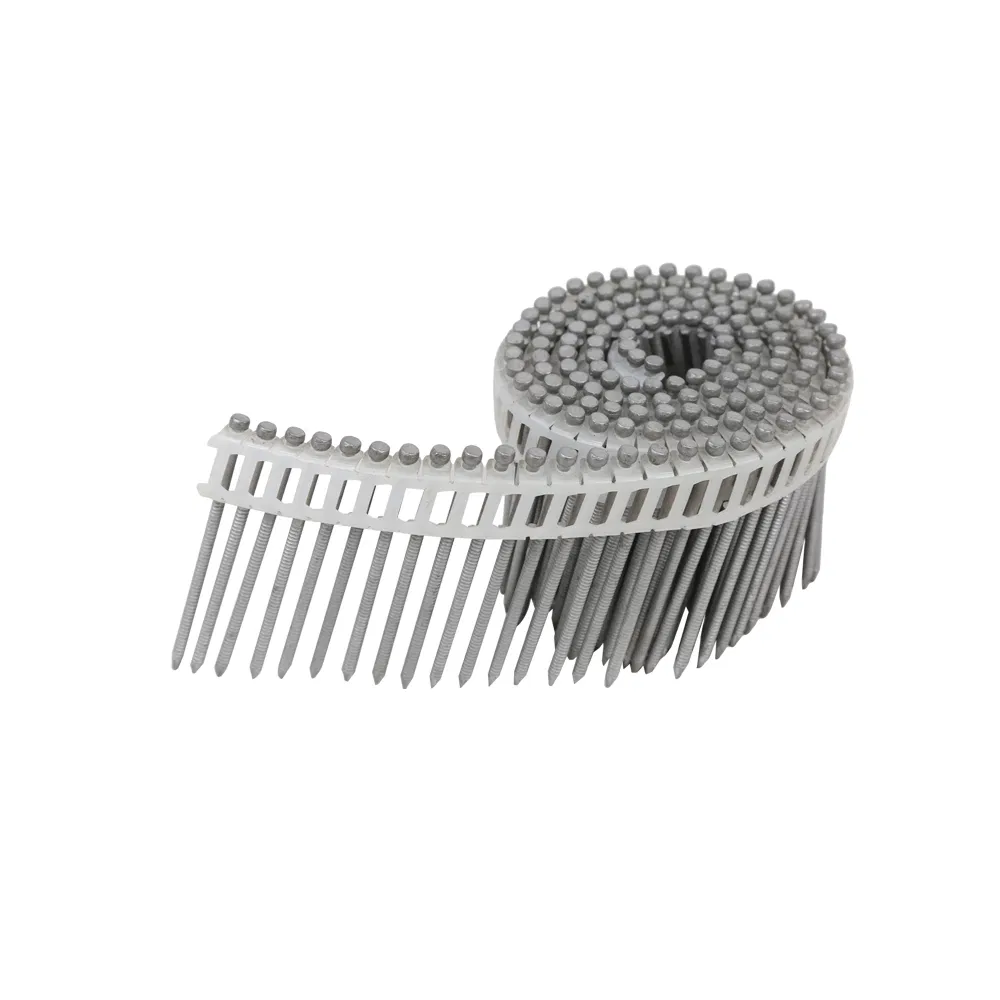 15 Degree Hardened Steel Galvanized Plastic Sheet Coil Nail