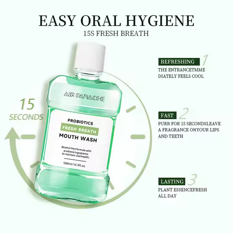 Private Label Coconut Oil Pulling Eco Friendly Alcohol-Free Lemon 30ml 50ml 70ml 500ml House Use Mouth Wash