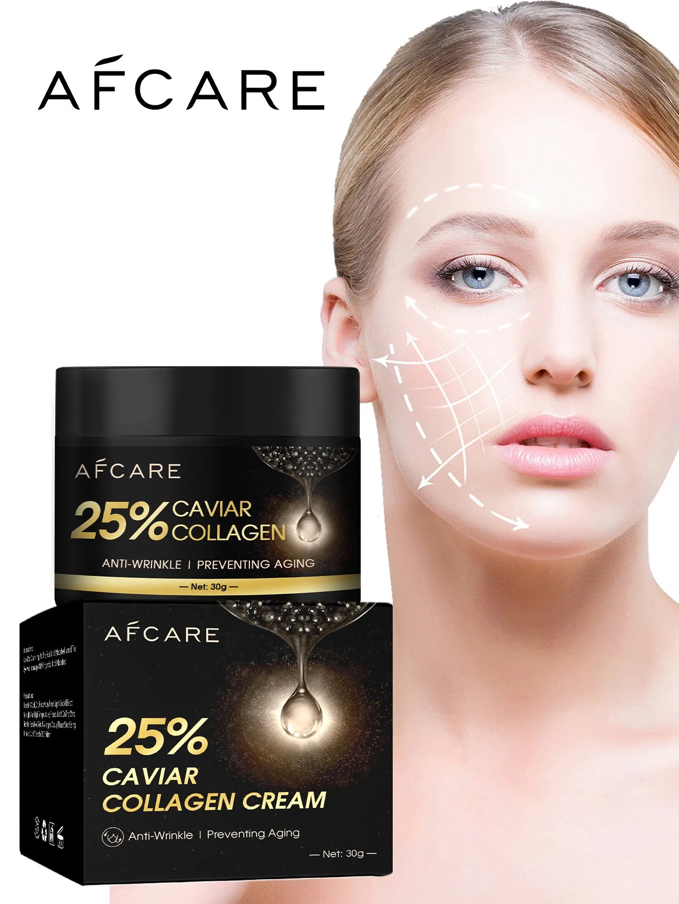 Afcare 25% Caviar Coulagen Anti-Wrinkle Preventing Aging Cream