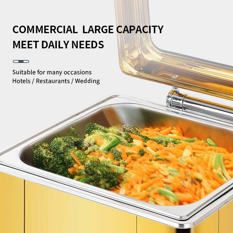 Portable Stainless Steel Chafing Dish Buffet Server Ideal for Outdoor Catering Events