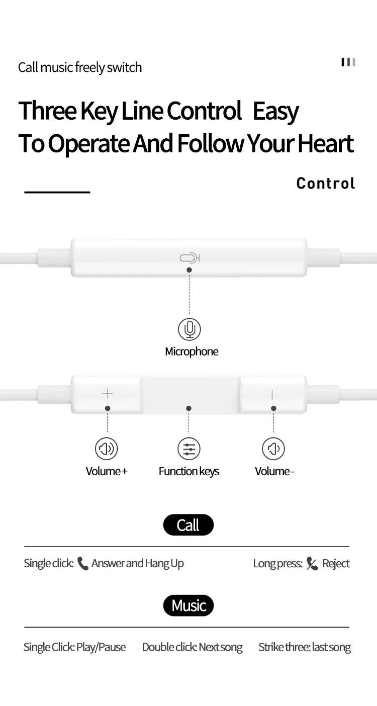 2025 Original Earpods with Lightning Connector Wired Earphone for I Phone 7