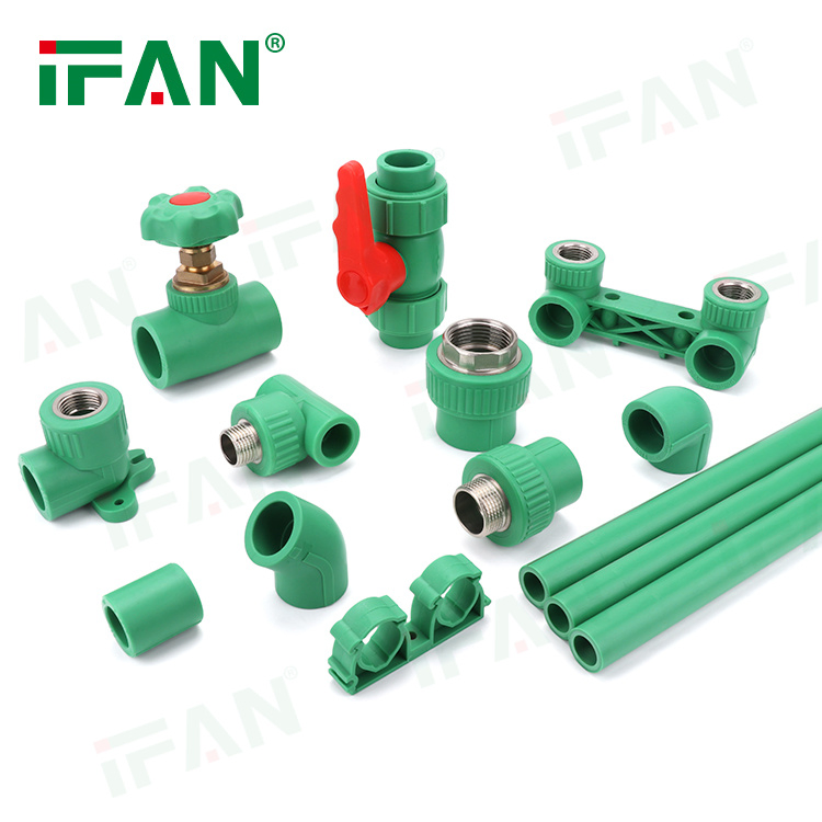 Ifan Plomberie PPR Pipe Fittings Plumbing Accessories Pn25 Elbow Tee Coupling Adapter Plastic Plumbing Materials PPR Fittings
