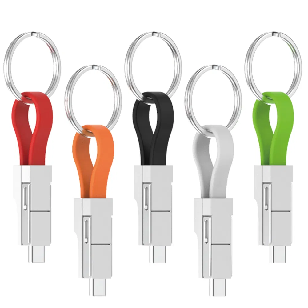 Keychain Magnetic Data Cable, USB Charging Date Cable, Mini 3 in 1 Charging Cable, Mobile Phone Cable, Promotional USB Date Cable