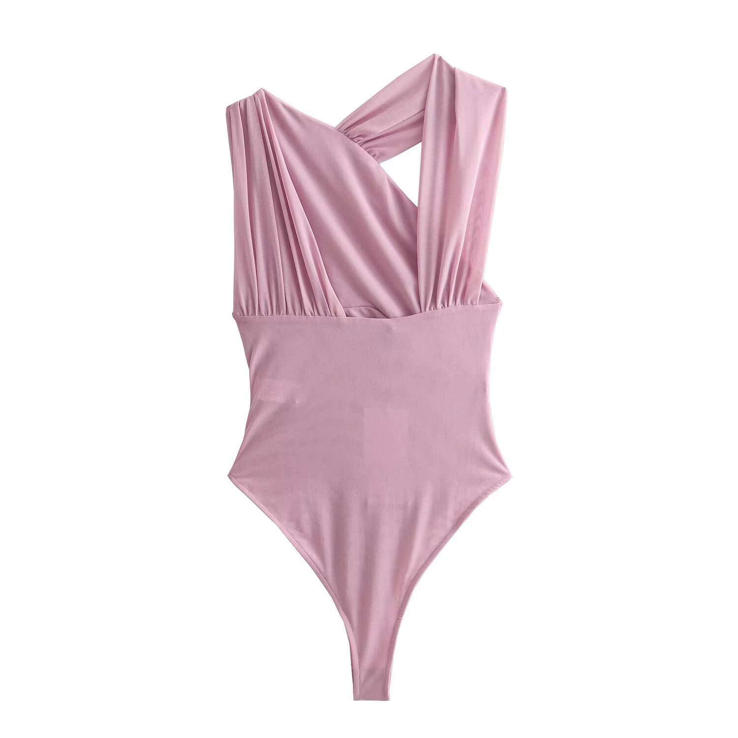 Комбинезон женский асимметричный из тюля летний