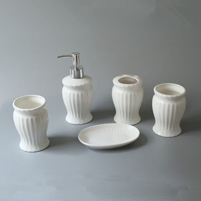 Ceramic Bottle Dispenser Pump Bathroom Liquid Soap Dish Bottle Cup Soap Dish