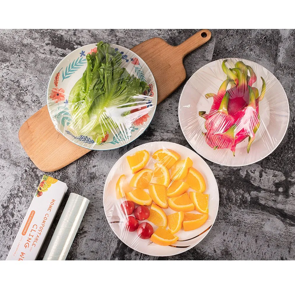 Customized 100% Biodegradable Compostable Food Grade Cling Wrap Film