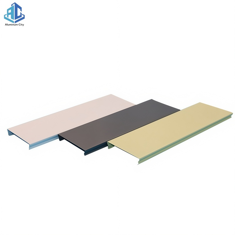 White Color Square Aluminum False Baffle Ceiling Tiles Aluminum Ceiling Panel