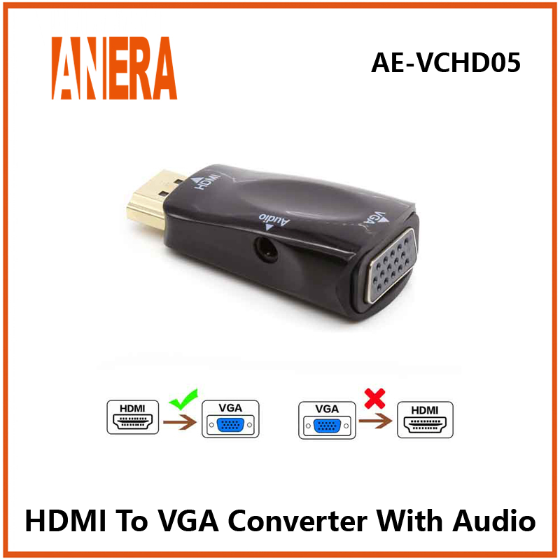 Конвертер HDMI в VGA с аудио Anera