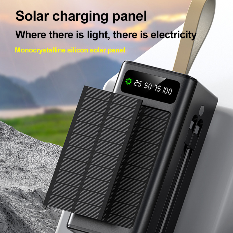 Портативный Power Bank 30000-60000 mAh с солнечной панелью