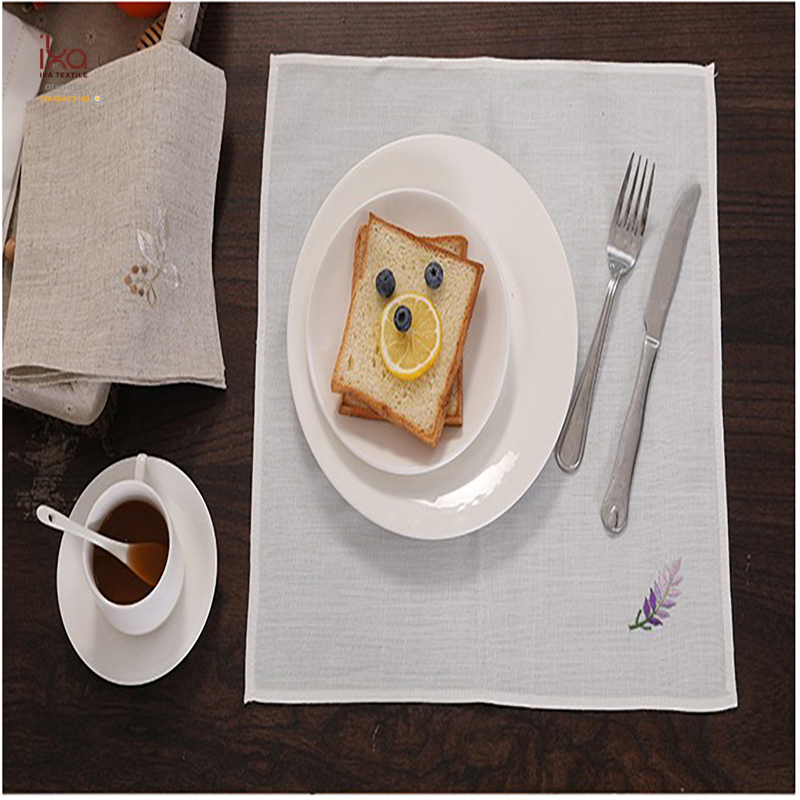 Restaurant Table Party Wedding Beverage Decoration Color Personalized Lunch Natural Printed Cloth Eco Friendly Custom White Linen Napkins