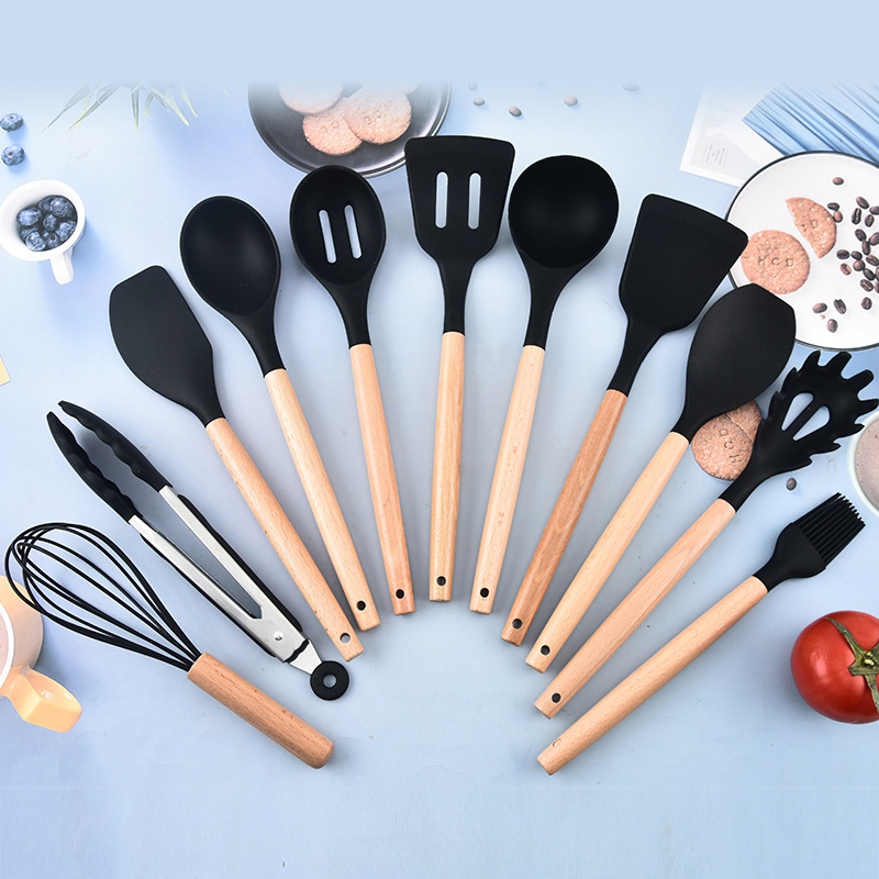 Ds-2620 Good Quality 19PCS Silicone Cooking Utensils Set Kitchenware Non Stick with PP Handle Kitchen Gadget Set Wholesale