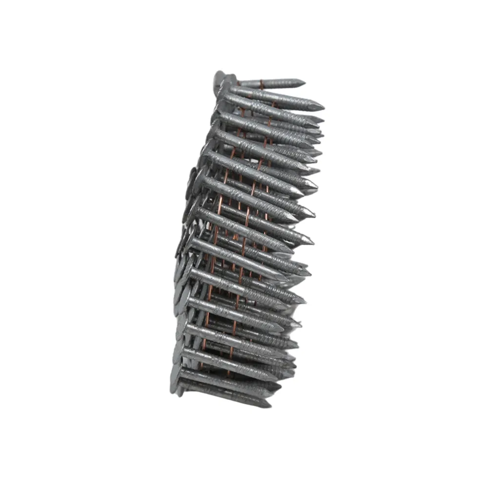 15 Degree Ring Shank Galvanized Coil Nails for Wooden Frame and House
