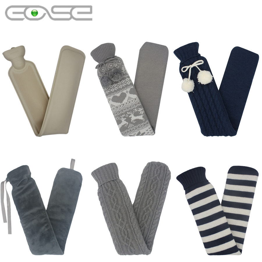 Premium Long Hot Water Bottle with Assorted Cover Options