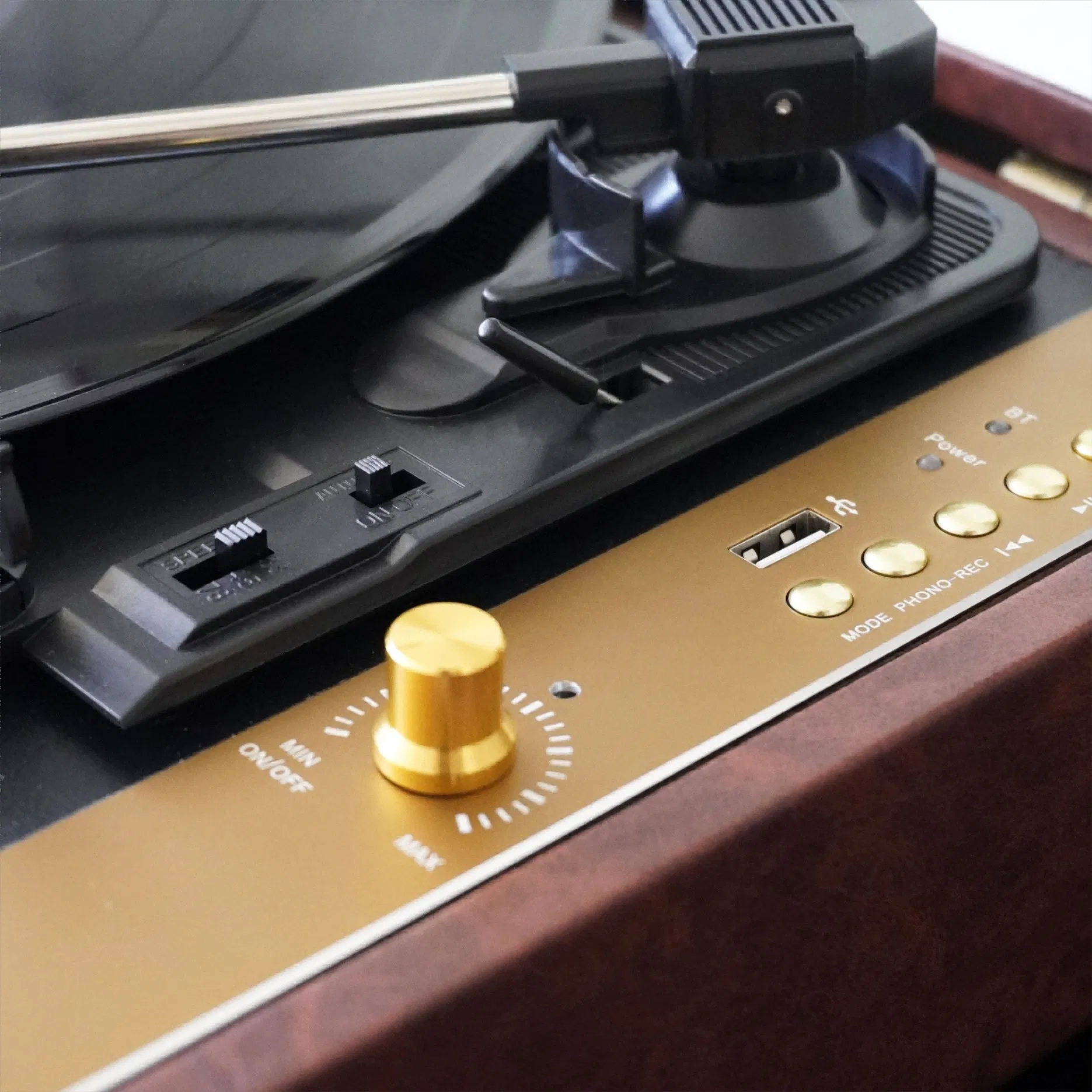Виниловый проигрыватель TR103 HiFi, 3 скорости, чемодан