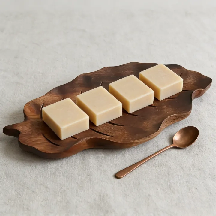 Smooth Curved Edge Platter Ideal for Presenting Appetizers Snacks and Small Desserts Wooden Tray