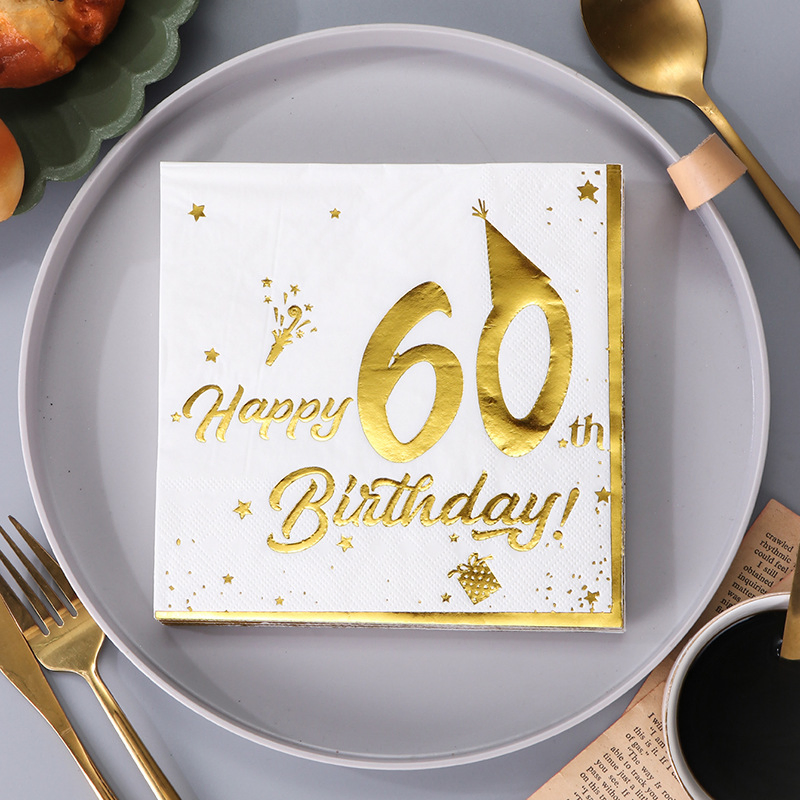 Customize Branded 25*25 Cm Cocktail Napkin Tissue Napkin Servietten Restaurant Linen Napkins Birthday Napkin