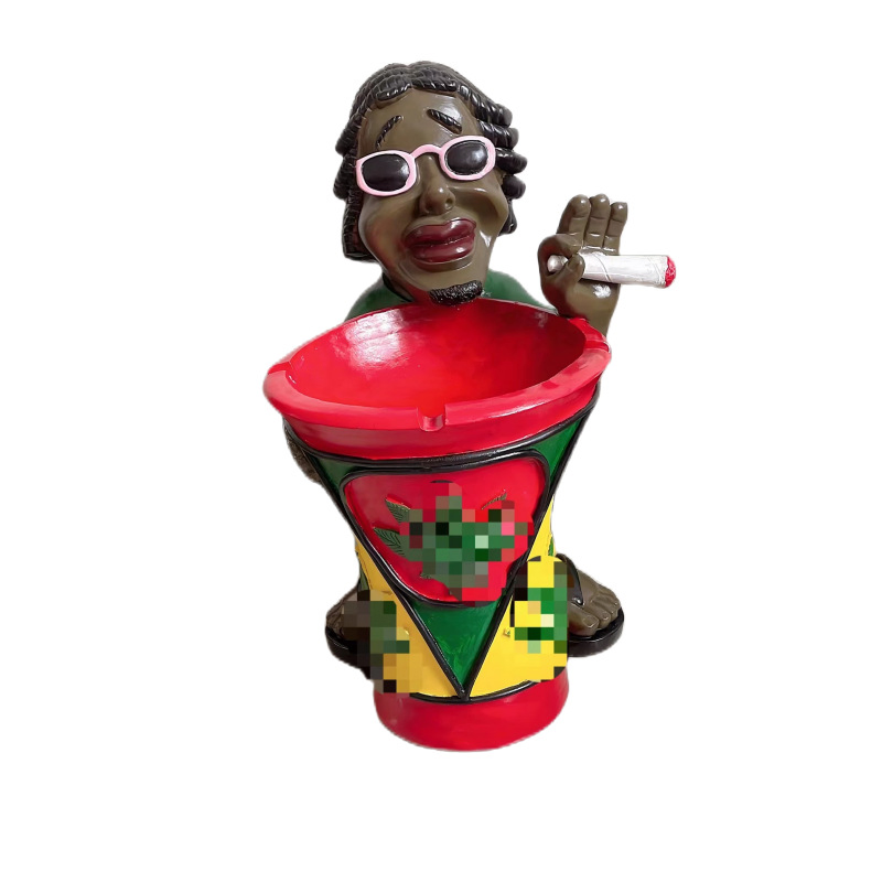 2021 Wholesale OEM Hot Sell Cartoon Characters Bob Marley Big Resin Ashtray
