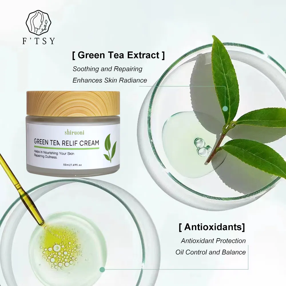 Fresh Green Tea Skin 4 Set Anti Acne and Pore Cleansing Kit Oil Control Toner/Serum/Cream