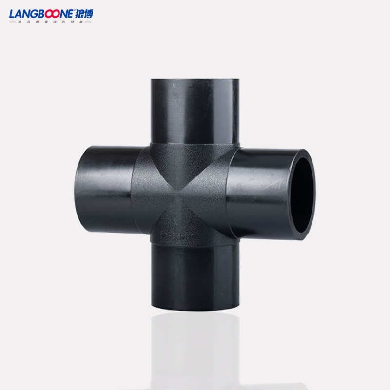 HDPE/PE Butt Fusion Equal Socket Cross Pn16 Reducing Cross Pipe Fitting