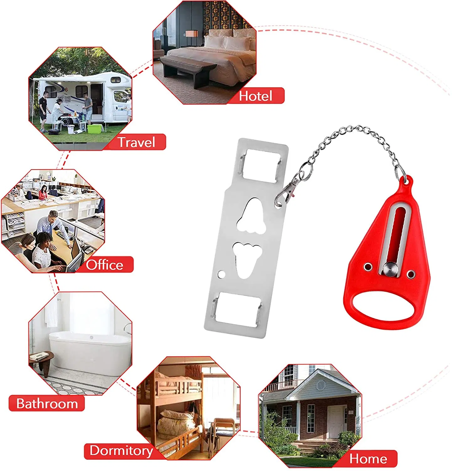 Anti-Theft Padlock Travel Temporary Door Lock