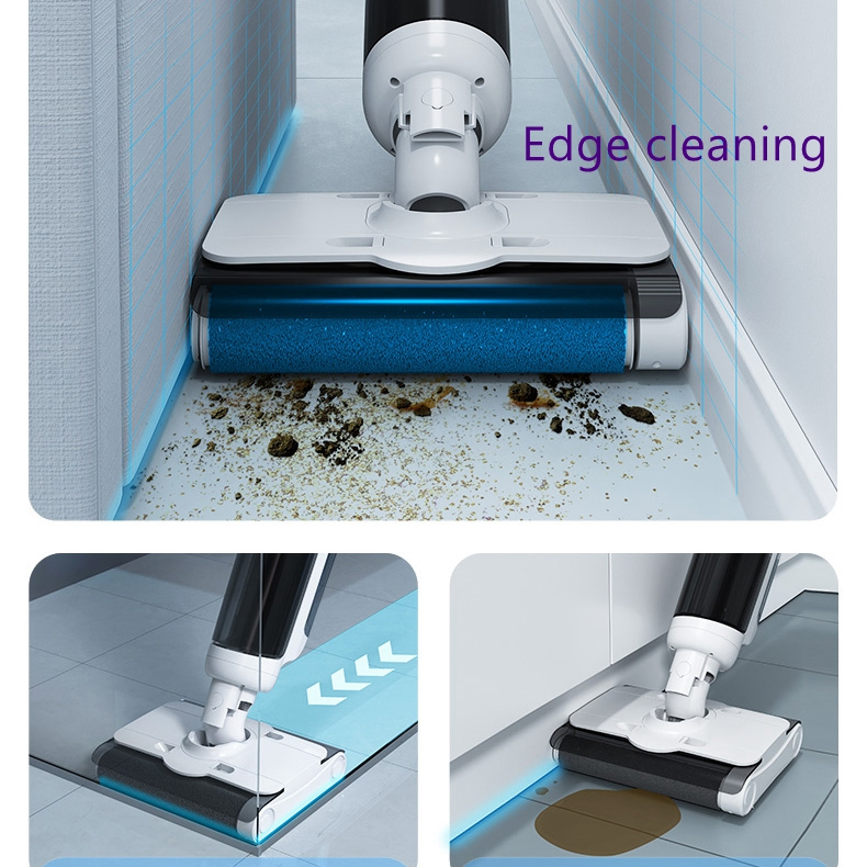 Household 15kpa Floor Cleaning Rechargeable Cordless Hot Drying Floor Scrubber