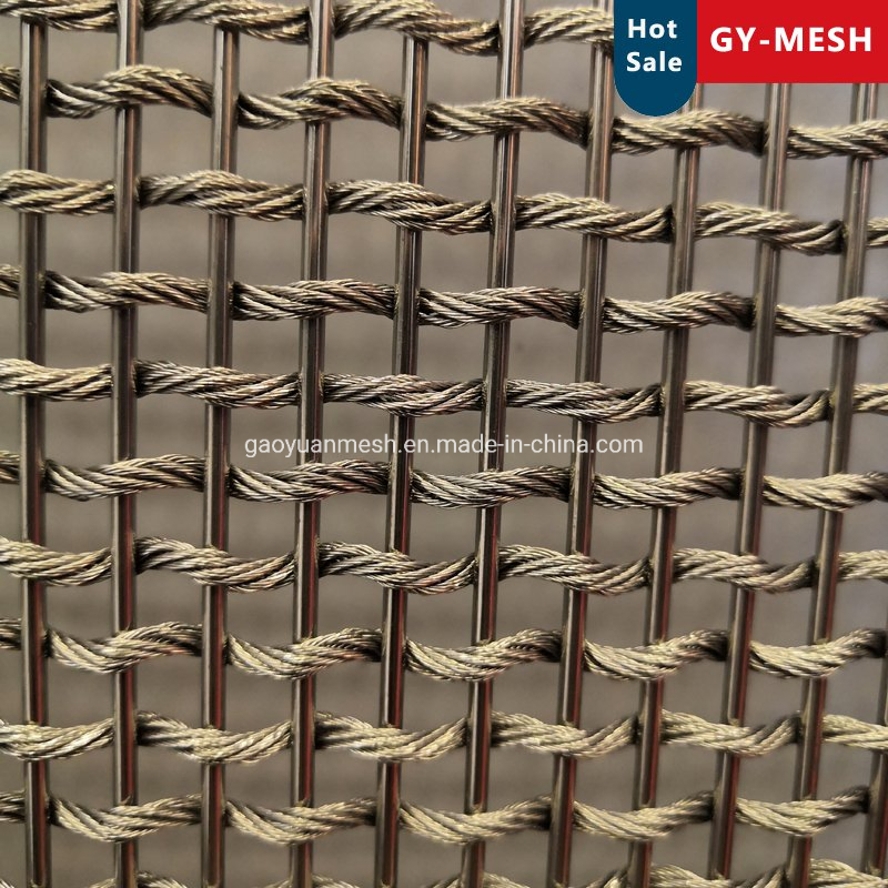 Stainless Steel Cable Bar Woven Mesh Decorative Mesh