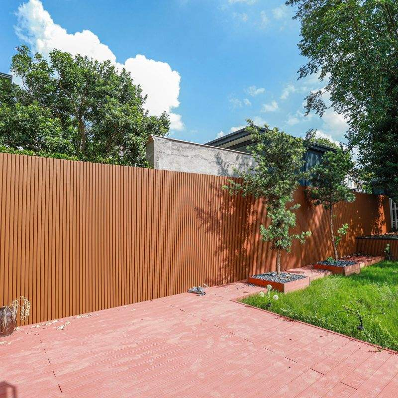 Easy Install WPC with Aluminum Post Foshan WPC Outdoor Fence Panel
